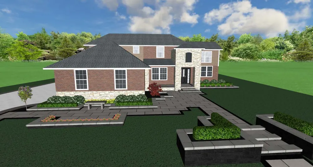 Front Entrance and Driveways: design example